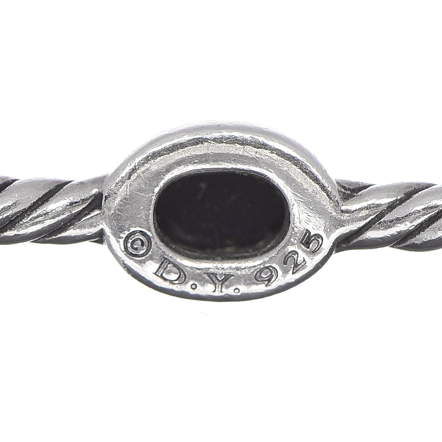 David Yurman Sterling Silver Color Classics 4 Station Bangle Bracelet Black Onyx 3 of 3