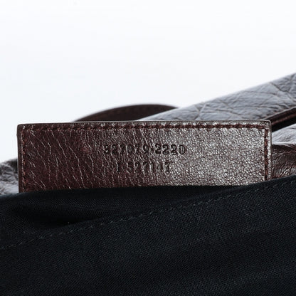 Balenciaga Agneau Giant 12 Gold Hardware Envelope Strap Clutch Cigare Fonce 9 of 10