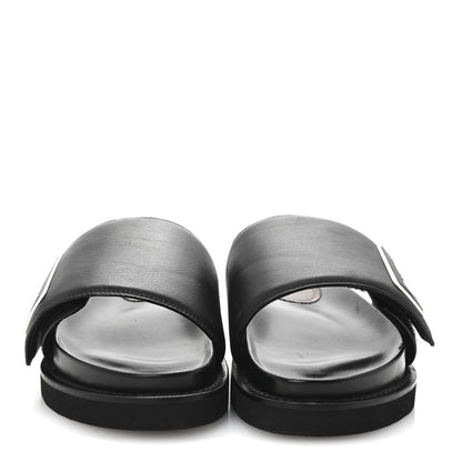 Louis Vuitton Calfskin Womens Pool Pillow Sunset Mules 38 Black 3 of 9