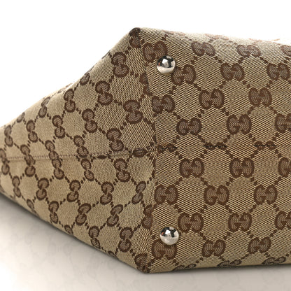 Gucci Monogram Medium Icon Bit Tote Dark Brown 8 of 9
