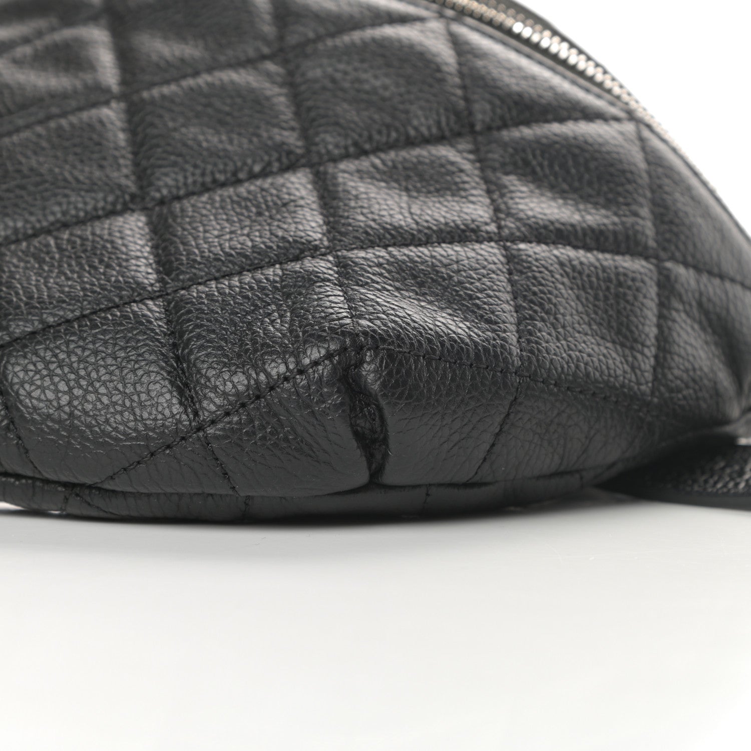 Chanel Grained Calfskin Quilted Waist Belt Bag Black 11 of 11