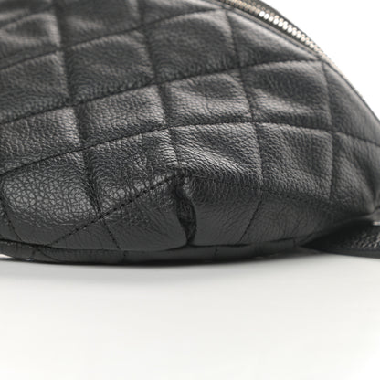 Chanel Grained Calfskin Quilted Waist Belt Bag Black 11 of 11
