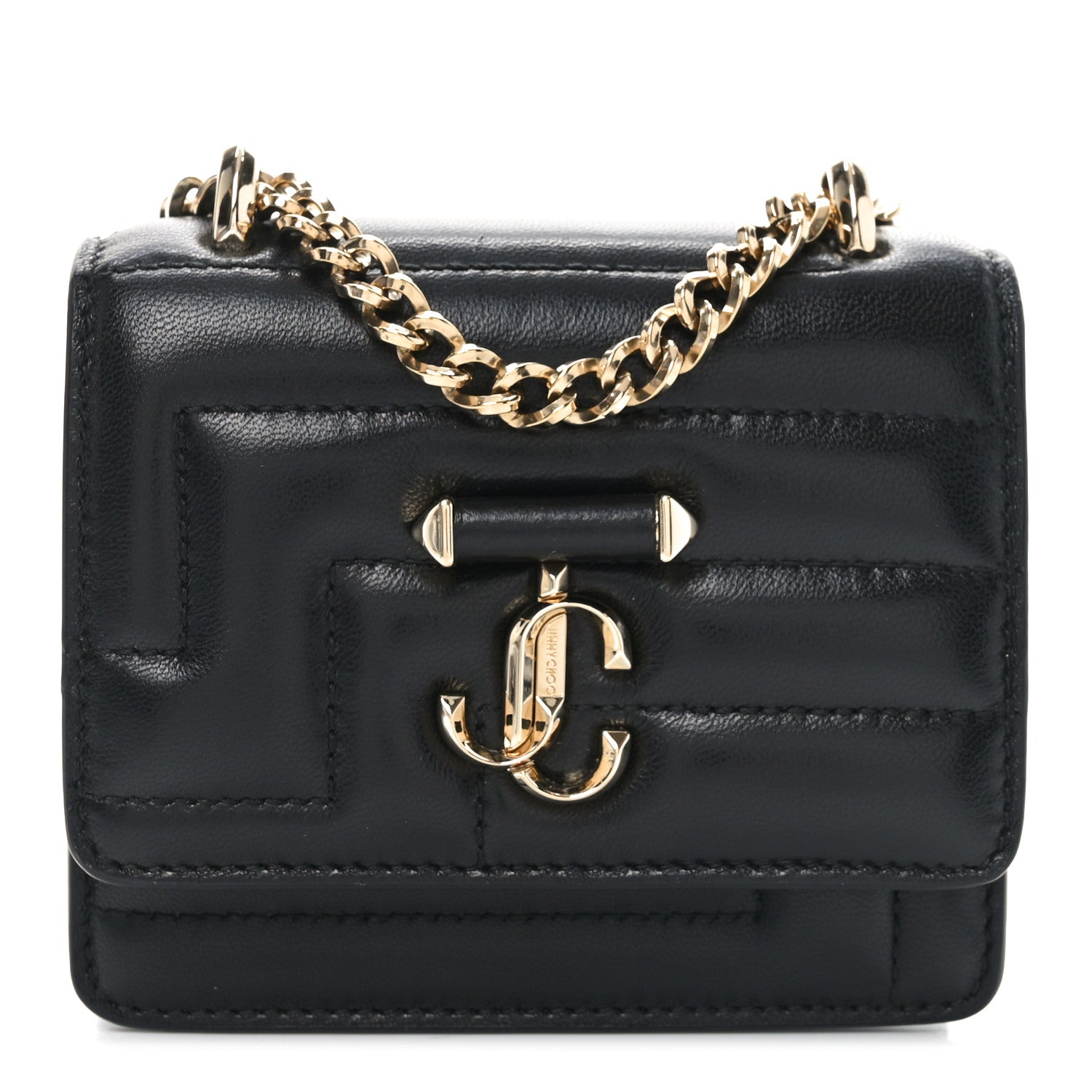Jimmy Choo Nappa Quilted Varenne Micro Avenue Quad Black 1 of 9