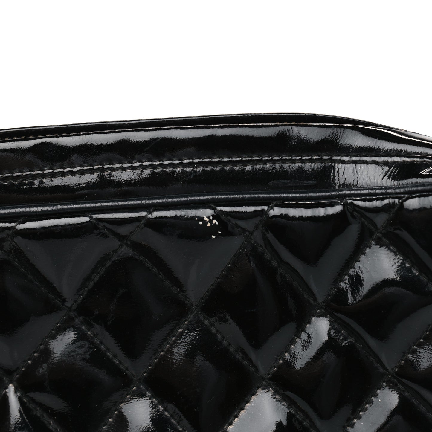 Patent Quilted Tassel Camera Case Black