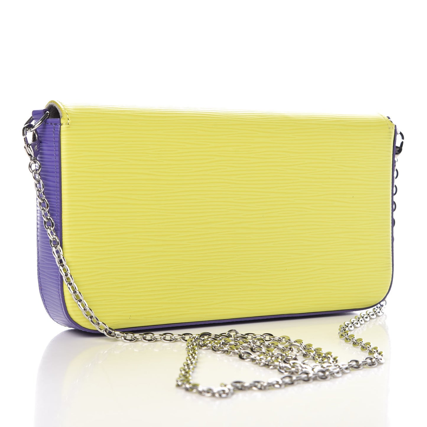 Epi Tri-Color Felicie Pochette Acid Yellow Sky