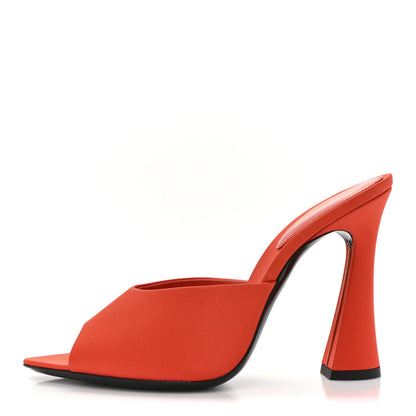 Saint Laurent Crepe De Chine Suite Mule Sandals 38 Arancio 1 of 9