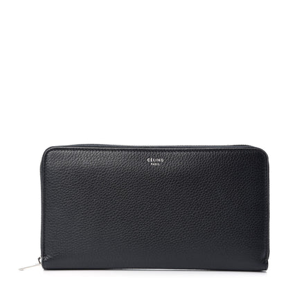 Celine Calfskin Large Zip Around Multifunction Wallet Black Citron 1 of 9