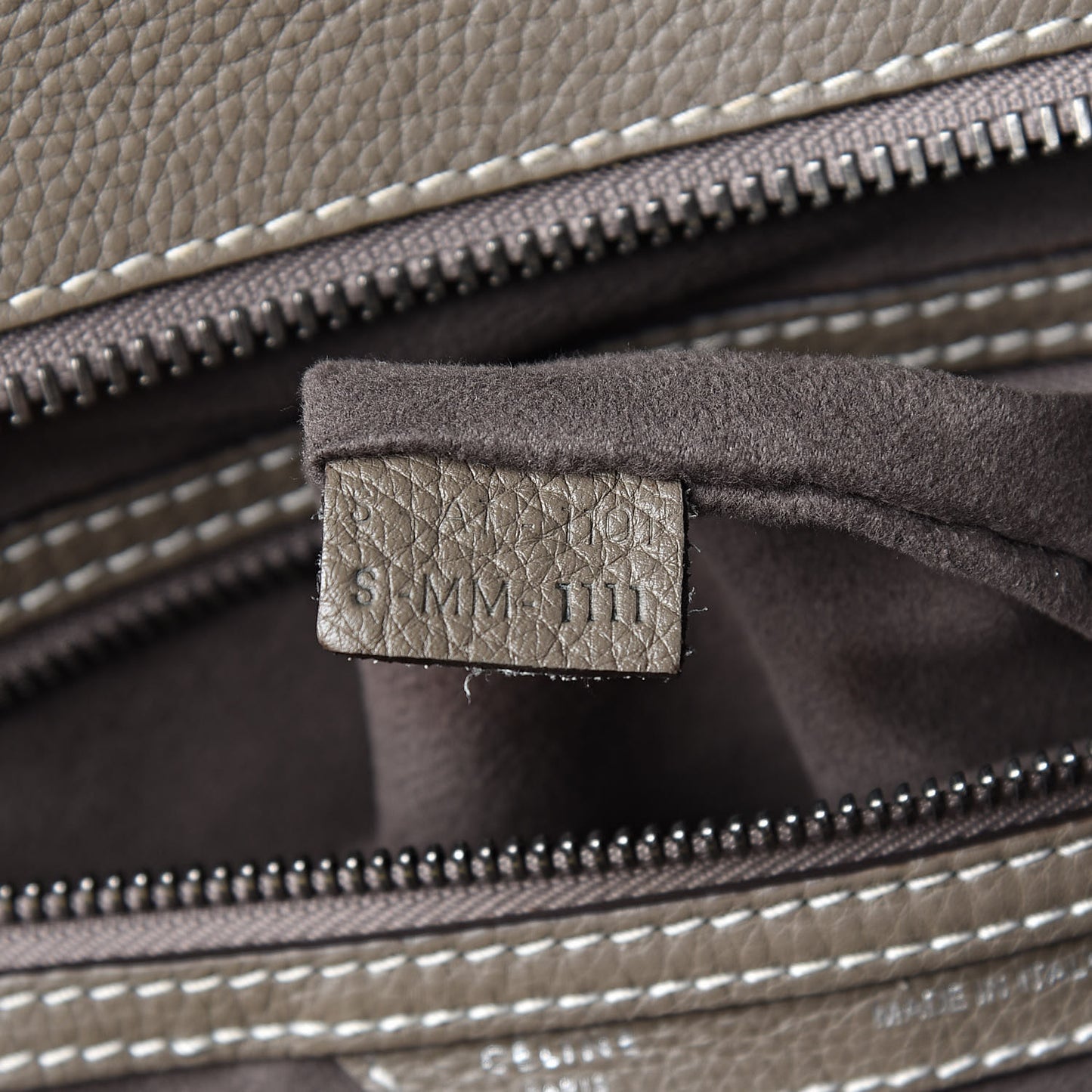 Drummed Calfskin Mini Luggage Souris