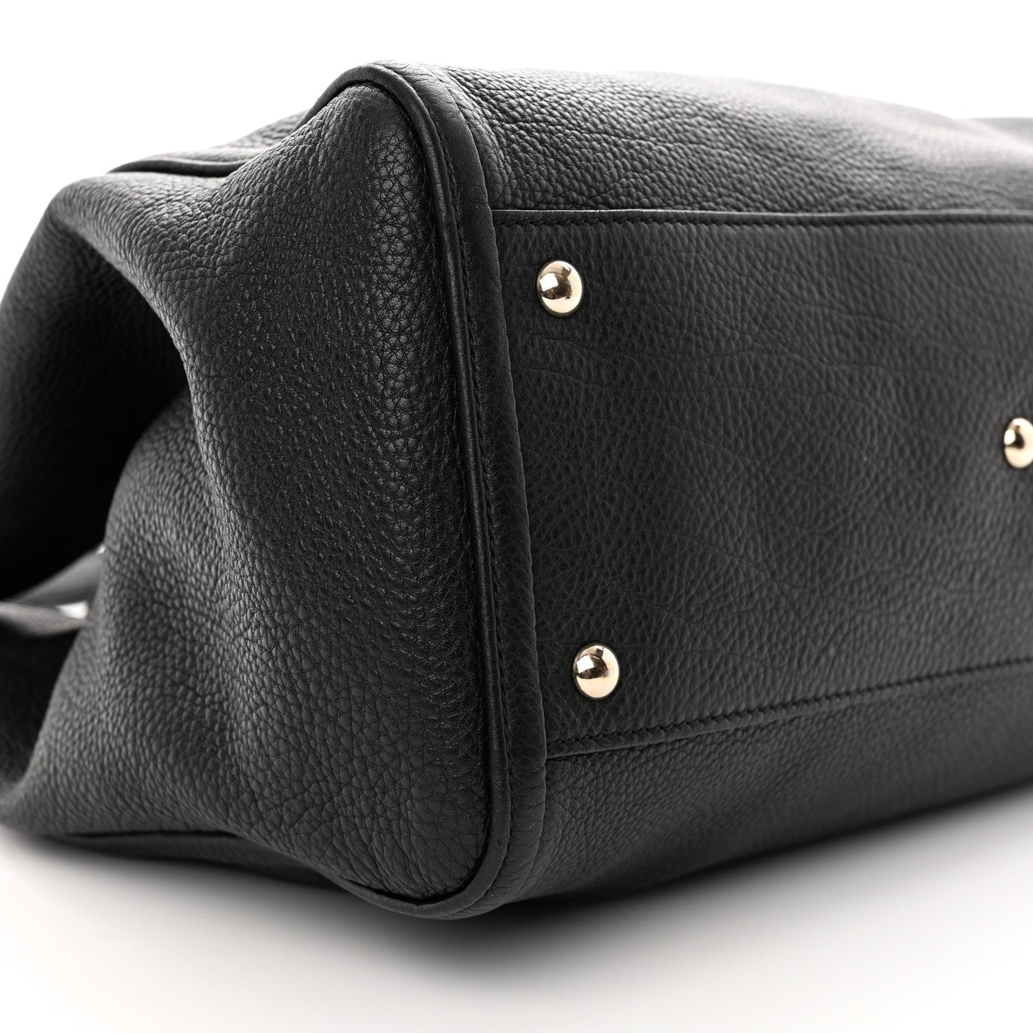 Gucci Pebbled Calfskin Medium Soho Shoulder Bag Black 9 of 13