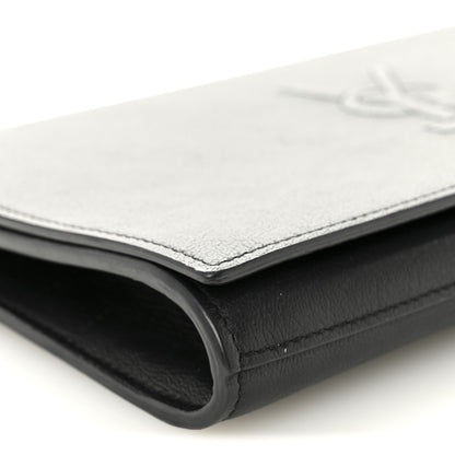 Saint Laurent Calfskin Monogram Large Belle De Jour Clutch Black 9 of 11