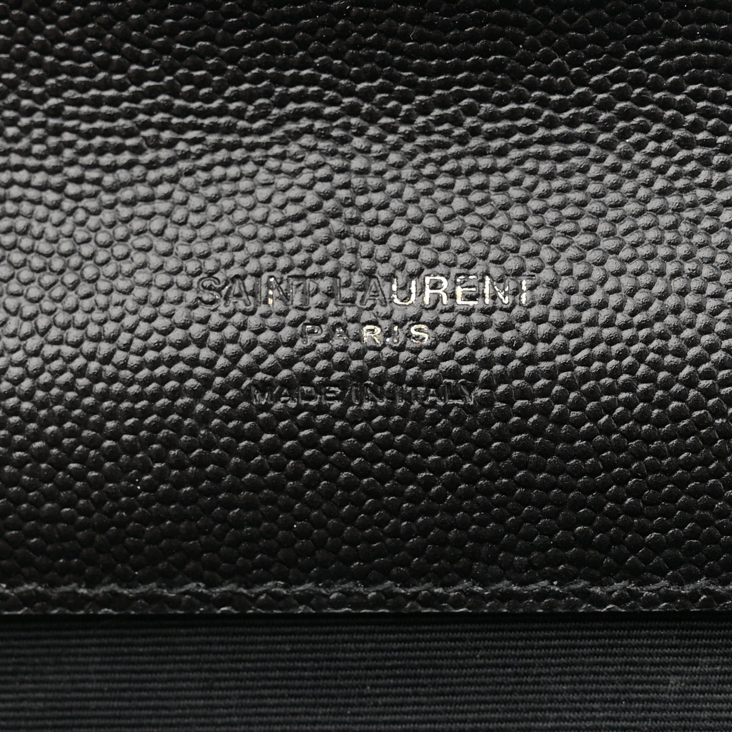 Grain De Poudre Matelasse Chevron Monogram Cassandre Flap Pouch Black