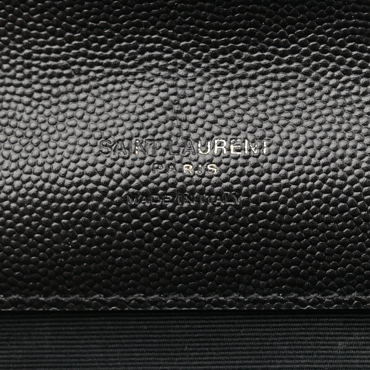 Saint Laurent Grain De Poudre Matelasse Chevron Monogram Cassandre Flap Pouch Black 6 of 10