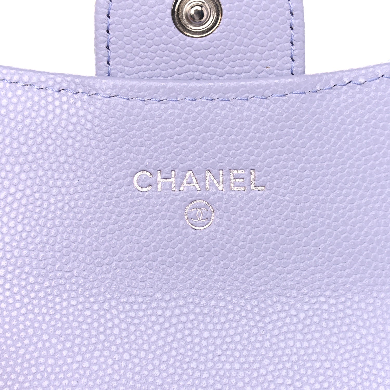 Chanel Caviar Quilted Flap Card Holder Wallet Light Purple 6 of 9