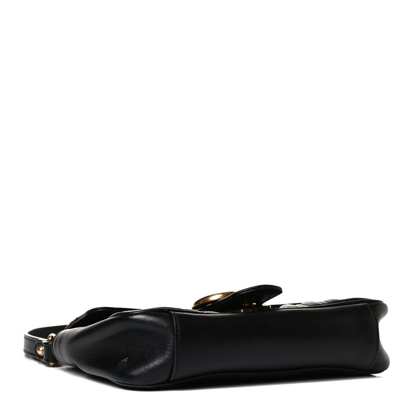 Calfskin Matelasse Mini GG Marmont Shoulder Bag Black