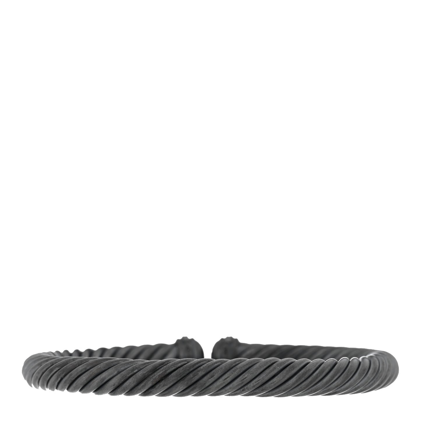 Darkened Sterling Silver Black Diamond 7mm Cablespira Bracelet
