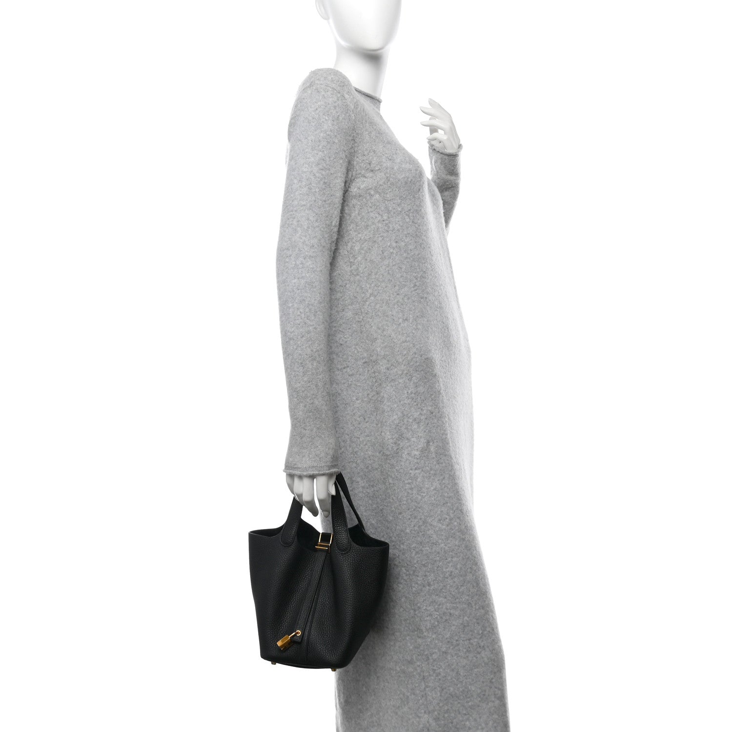 Hermes Taurillon Clemence Picotin Lock 18 PM Black 3 of 11