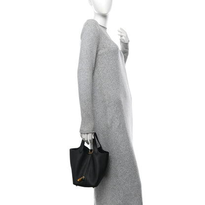 Hermes Taurillon Clemence Picotin Lock 18 PM Black 3 of 11