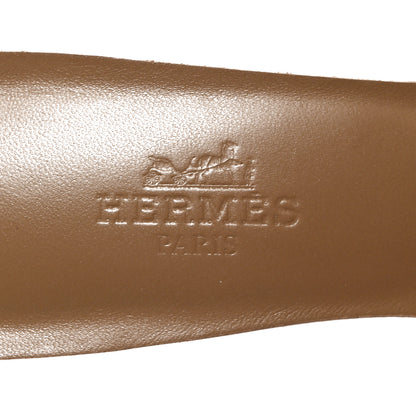Hermes Calfskin Oasis Sandals 37.5 White 6 of 8
