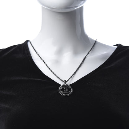 Chanel Ruthenium Pearl CC Short Necklace Dark Grey 2 of 5