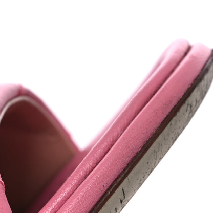 Valentino Garavani Nappa Roman Stud Flat Slide Sandals 39.5 Flaming Pink 12 of 16