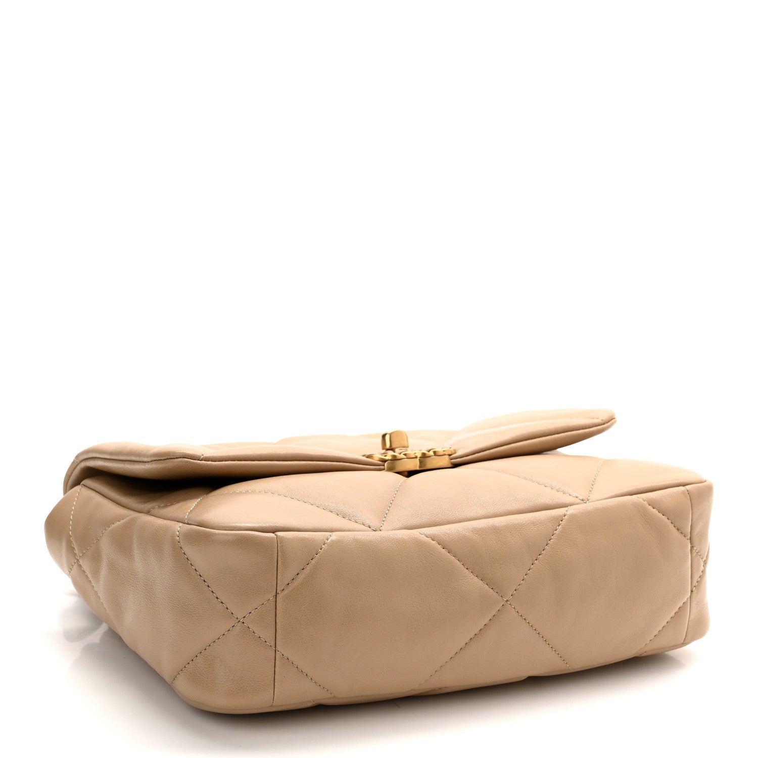 Chanel Lambskin Quilted Medium Chanel 19 Flap Dark Beige 3 of 10
