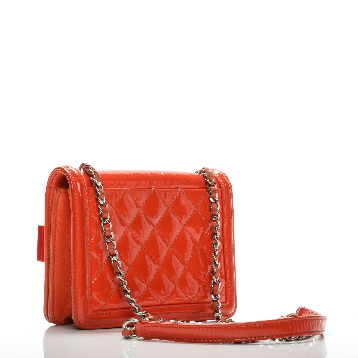 Plexiglass Patent Mini Boy Brick Flap Orange Red