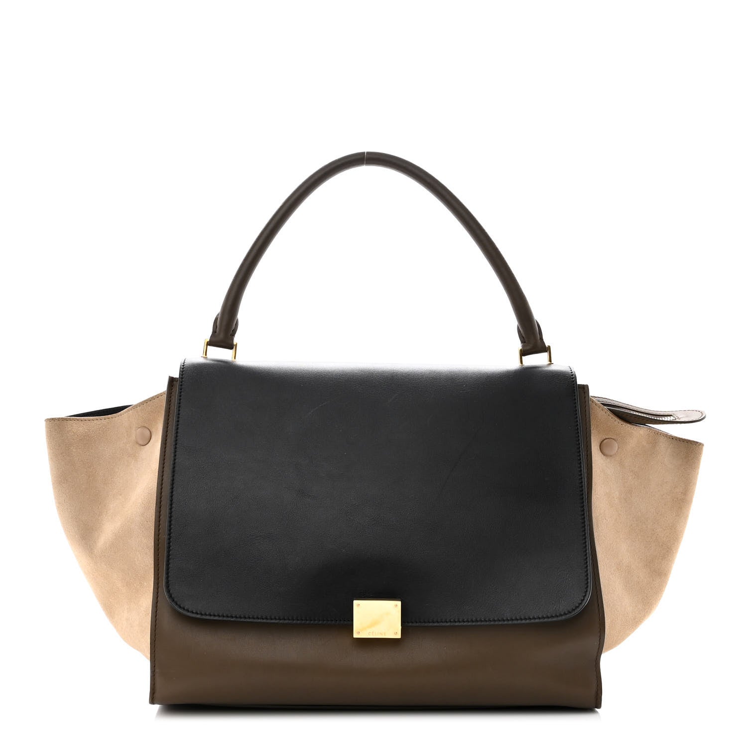 Celine Smooth Calfskin Suede Medium Tri-Color Trapeze 1 of 11