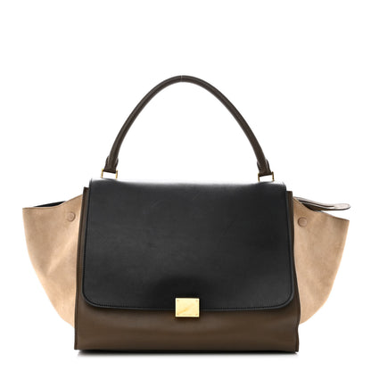 Celine Smooth Calfskin Suede Medium Tri-Color Trapeze 1 of 11