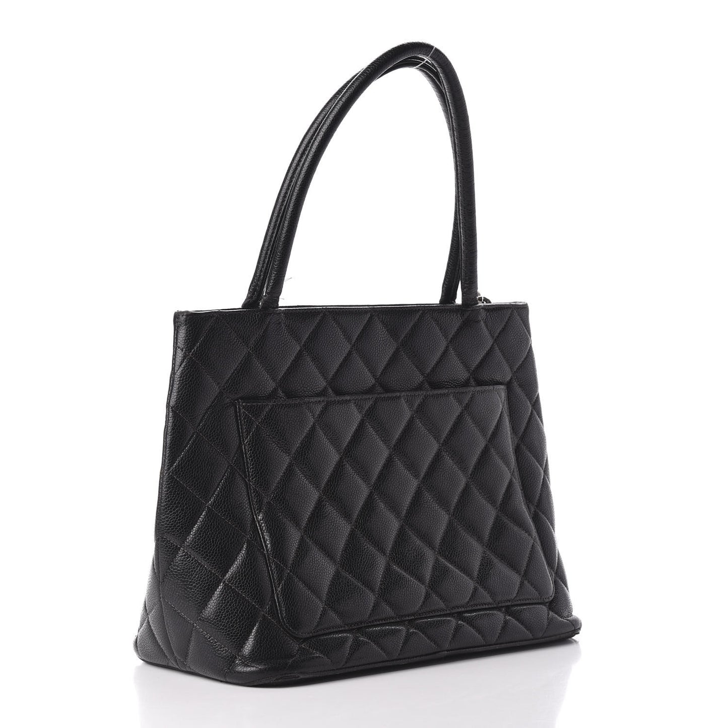 Caviar Quilted Medallion Tote Black
