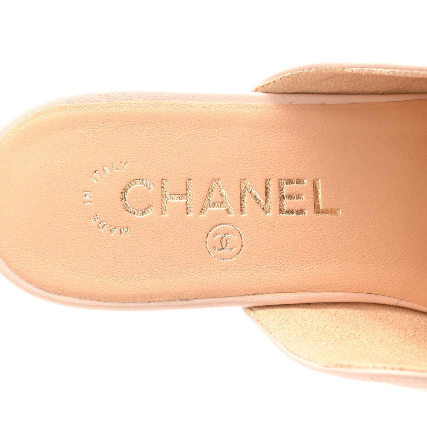 Chanel Lambskin Quilted Chain CC Mules 37.5 Light Pink 8 of 13