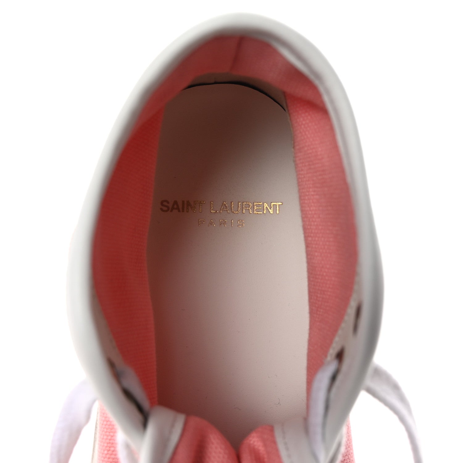 Saint Laurent Canvas Elba Court Classic SL/39 Mid Top Sneakers 35.5 Pink White 7 of 11