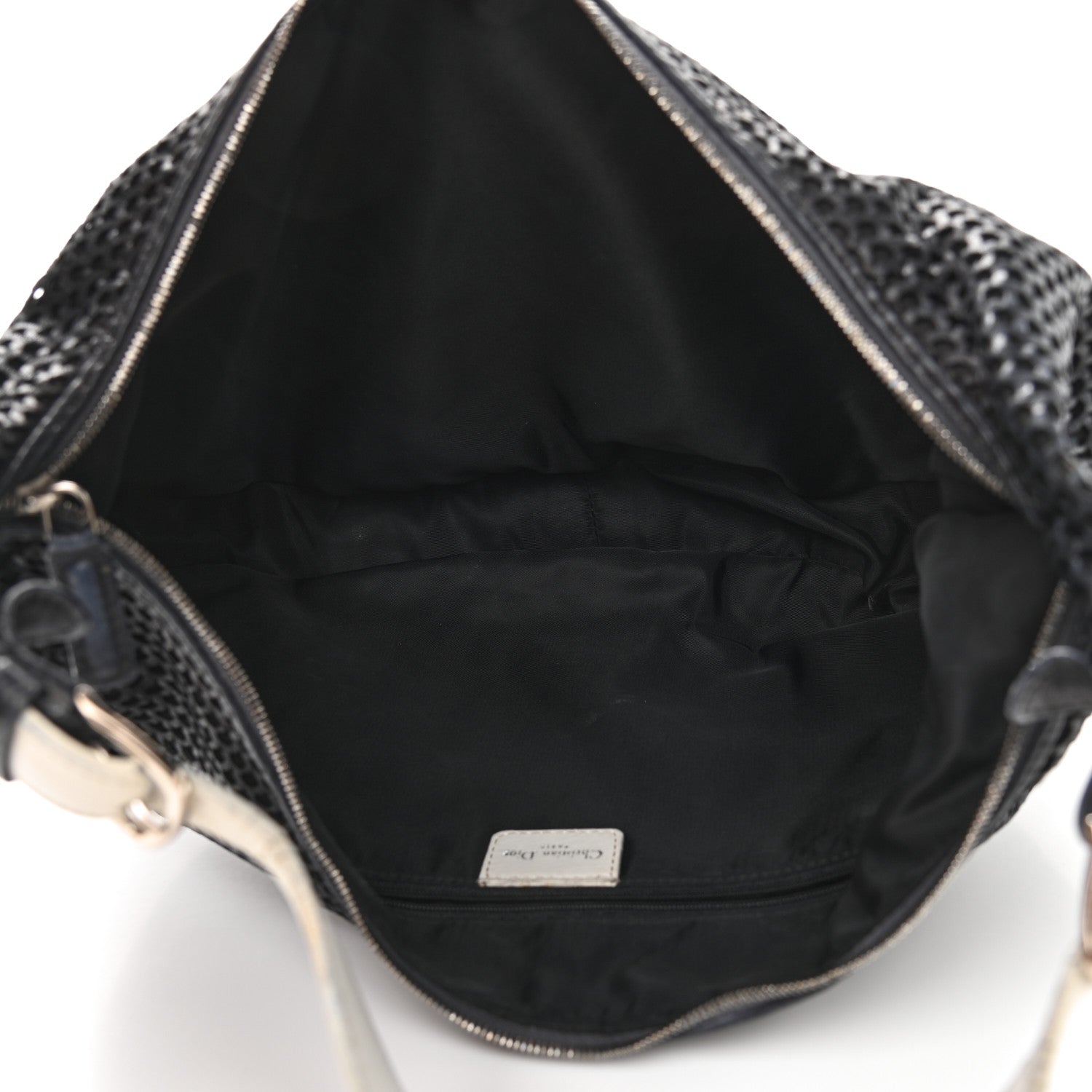 Christian Dior Leather Perforated Hobo Black 5 of 17