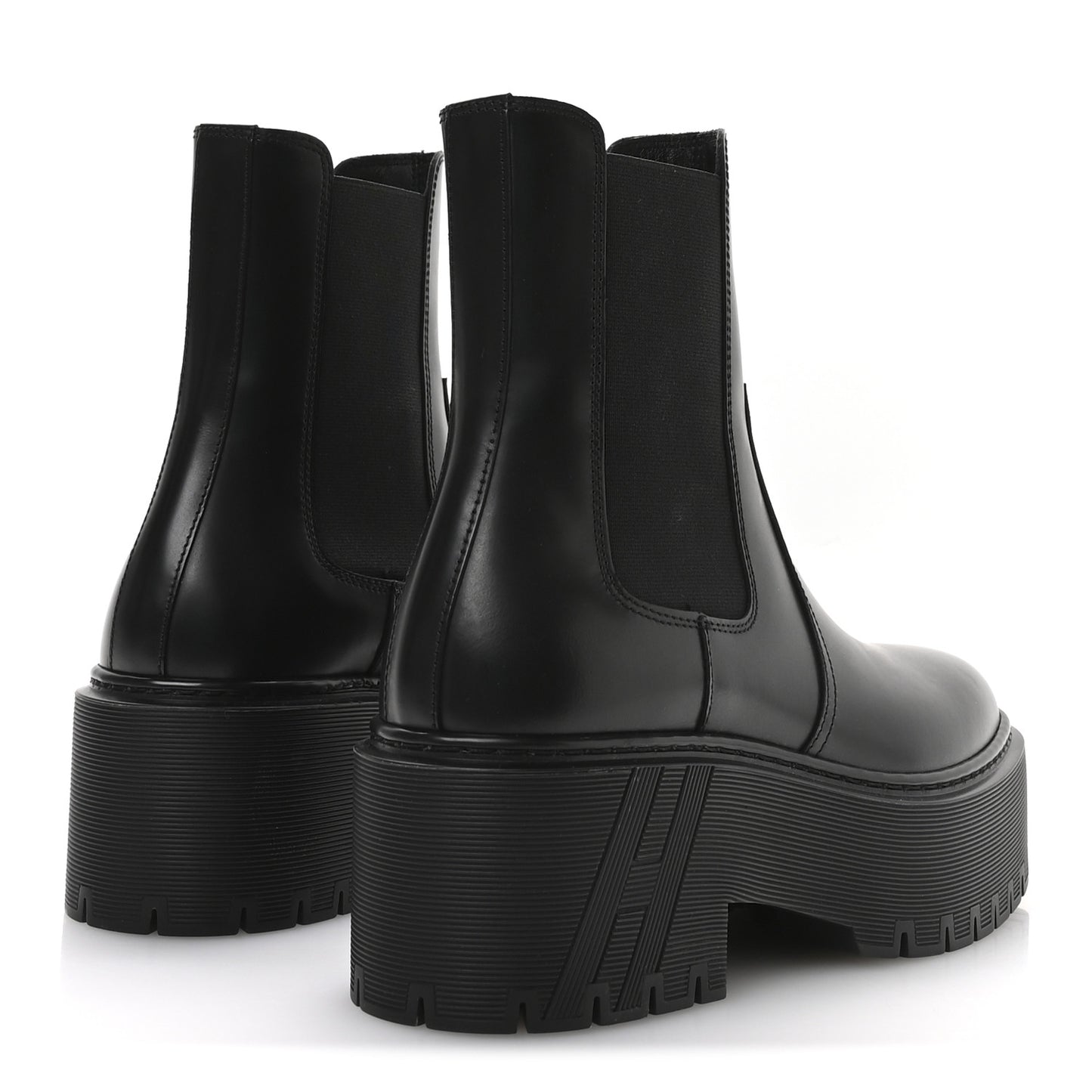 Calfskin Harrow Ankle Boots 35 Black