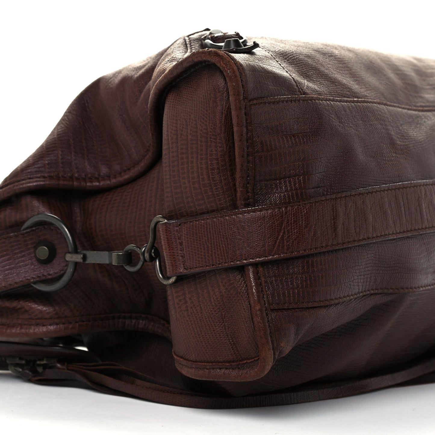 Agneau Classic Hardware Lizard Embossed City Castagna