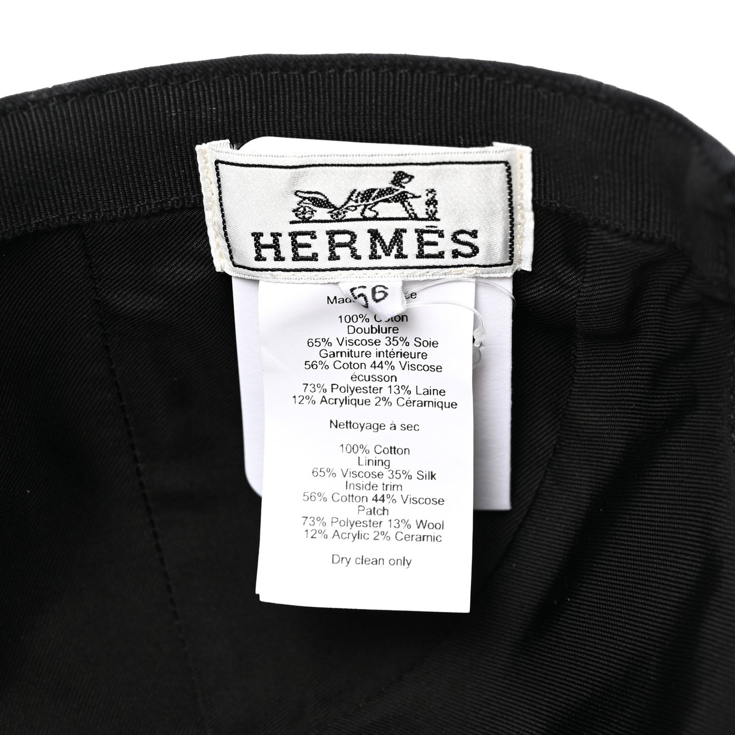 Cotton Davis H Sellier Cap 56 Black