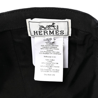 Hermes Cotton Davis H Sellier Cap 56 Black 8 of 9