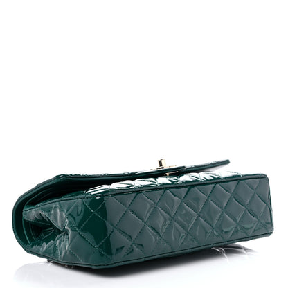 Chanel Patent Calfskin Quilted Medium Double Flap Green 3 of 9