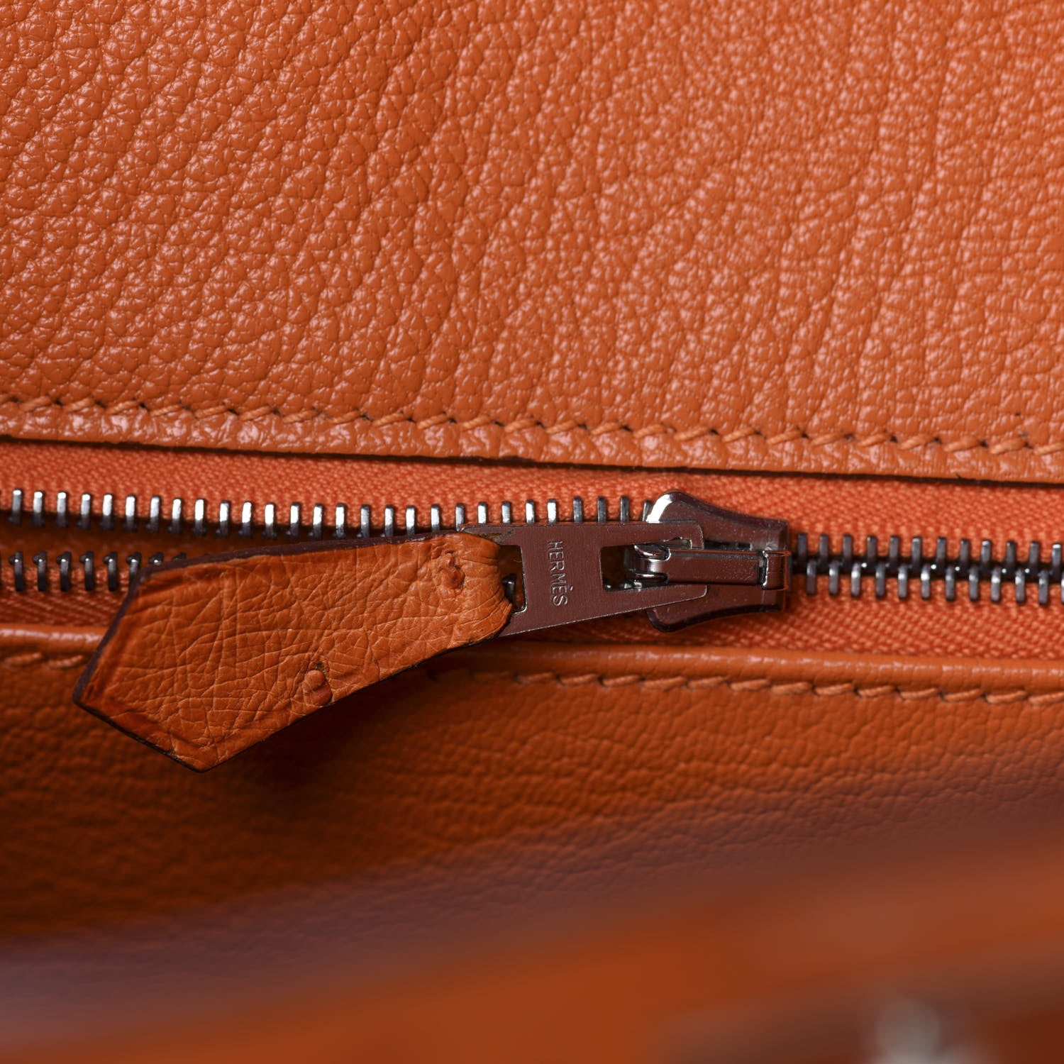 Hermes Ostrich Birkin 35 Orange 26 of 41