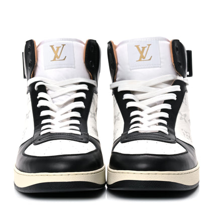 Louis Vuitton Calfskin Monogram Mens Rivoli High Top Sneakers 9.5 Black 2 of 14