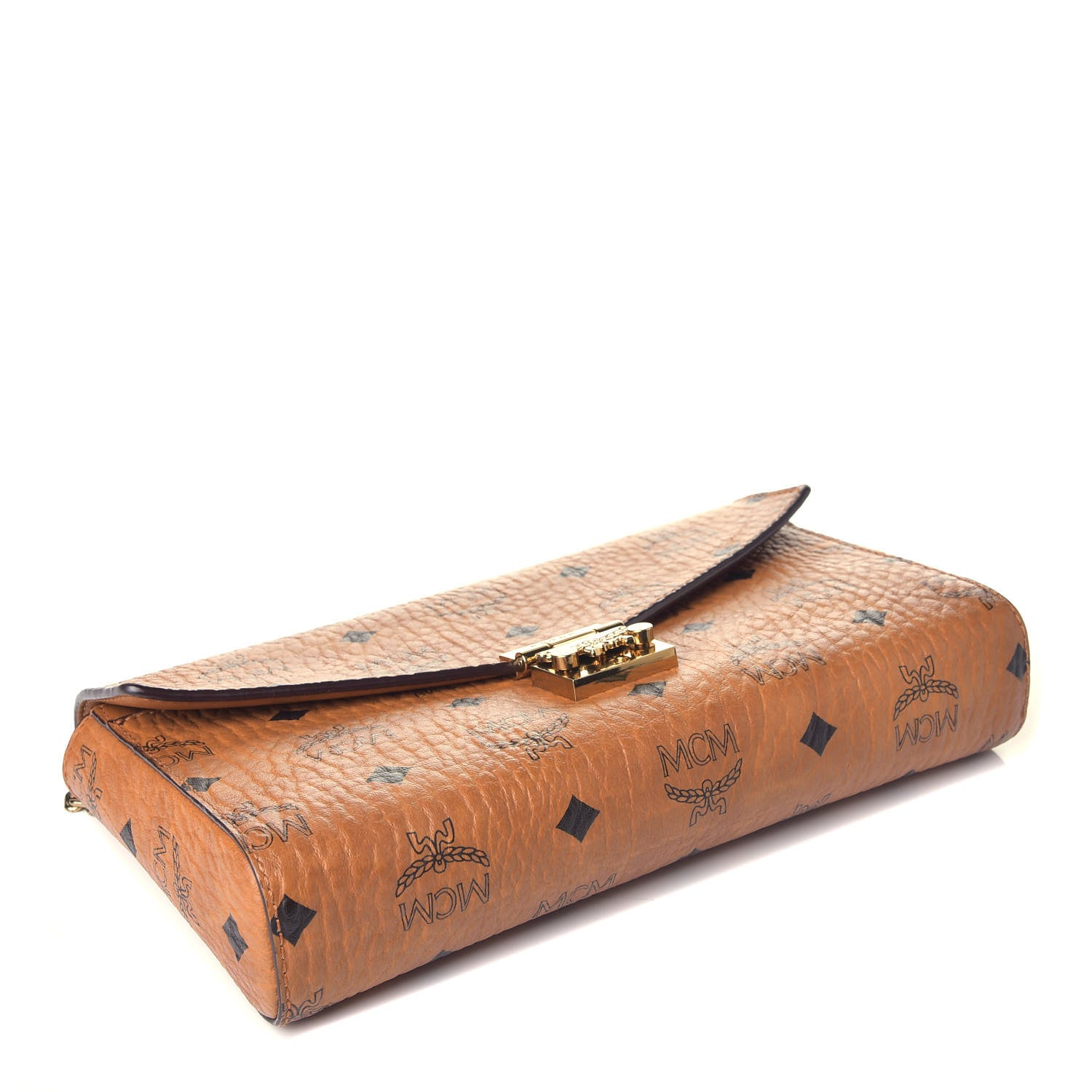 MCM Visetos Millie Wallet On Chain Cognac 4 of 9