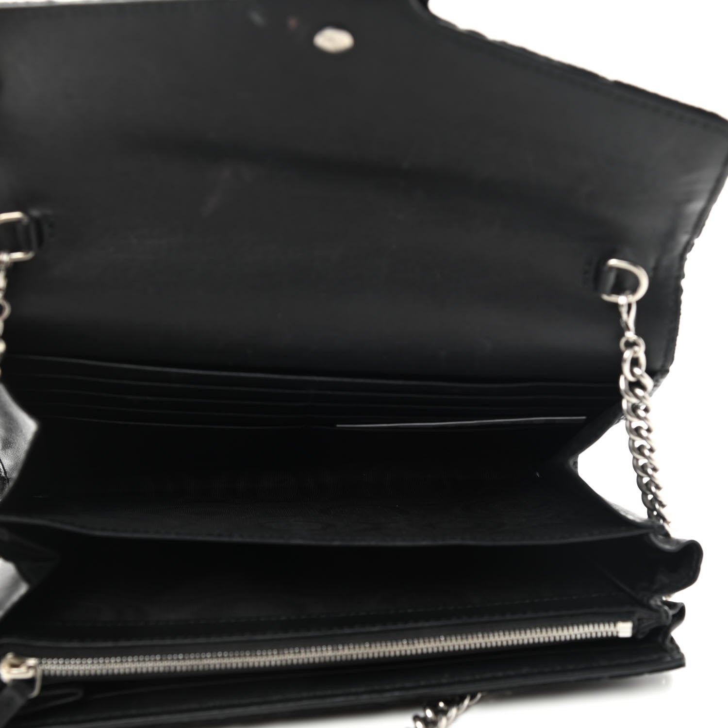 Gucci Velvet GG Monogram Mini Dionysus Chain Wallet Black 5 of 14