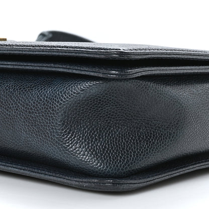Chanel Caviar Quilted Large Boy Flap Blue 9 of 9