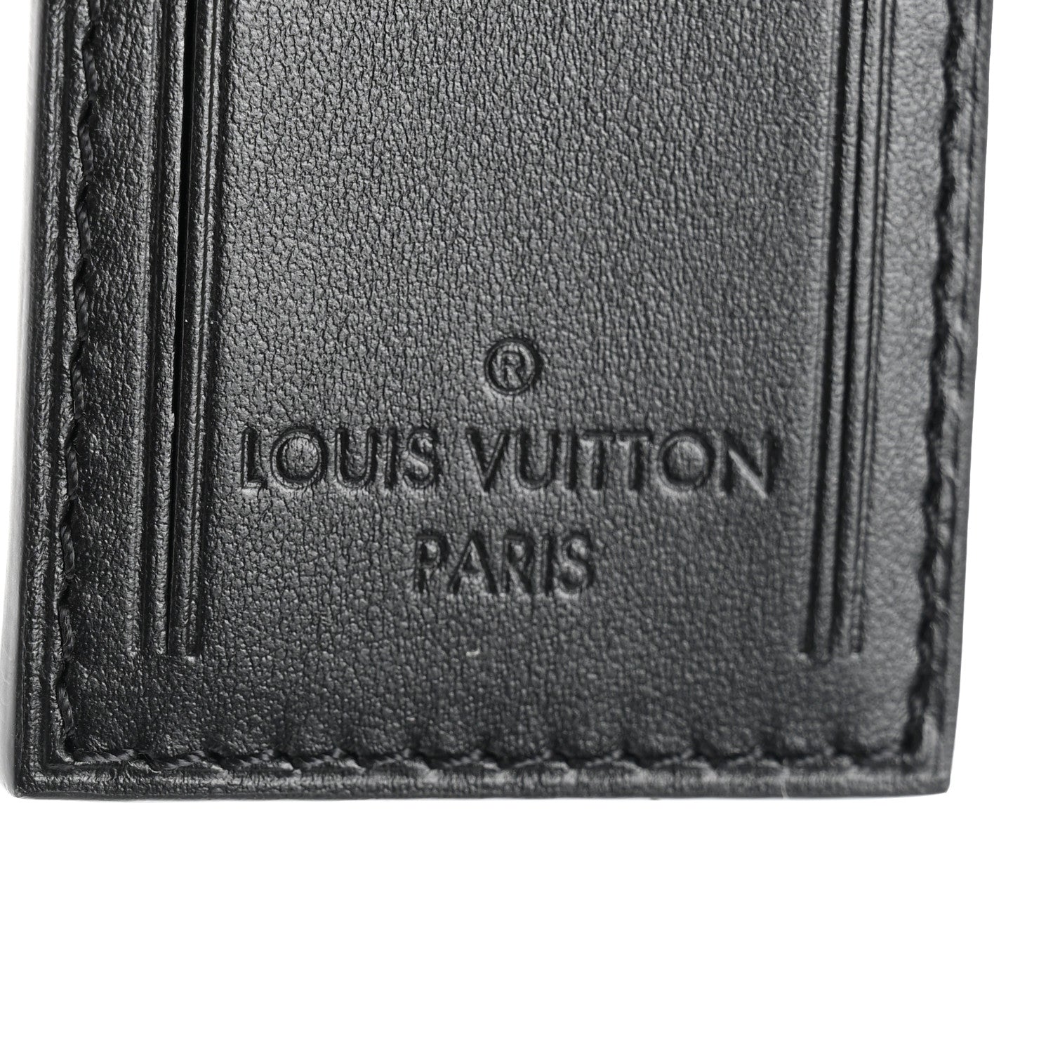 Louis Vuitton Calfskin Luggage Tag Black 3 of 3