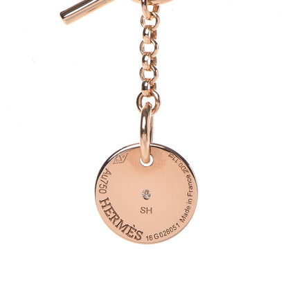Hermes 18K Rose Gold Diamond Gambade Bracelet SH 5 of 6