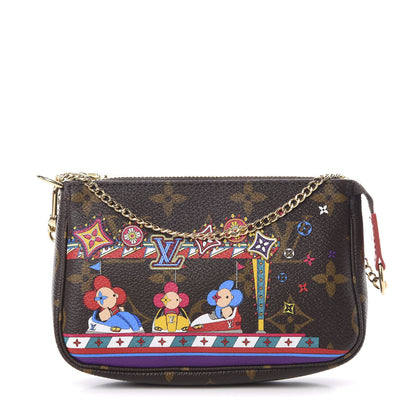 Louis Vuitton Monogram 2020 Christmas Animation Bumper Cars Mini Pochette Accessories Coquelicot 1 of 7