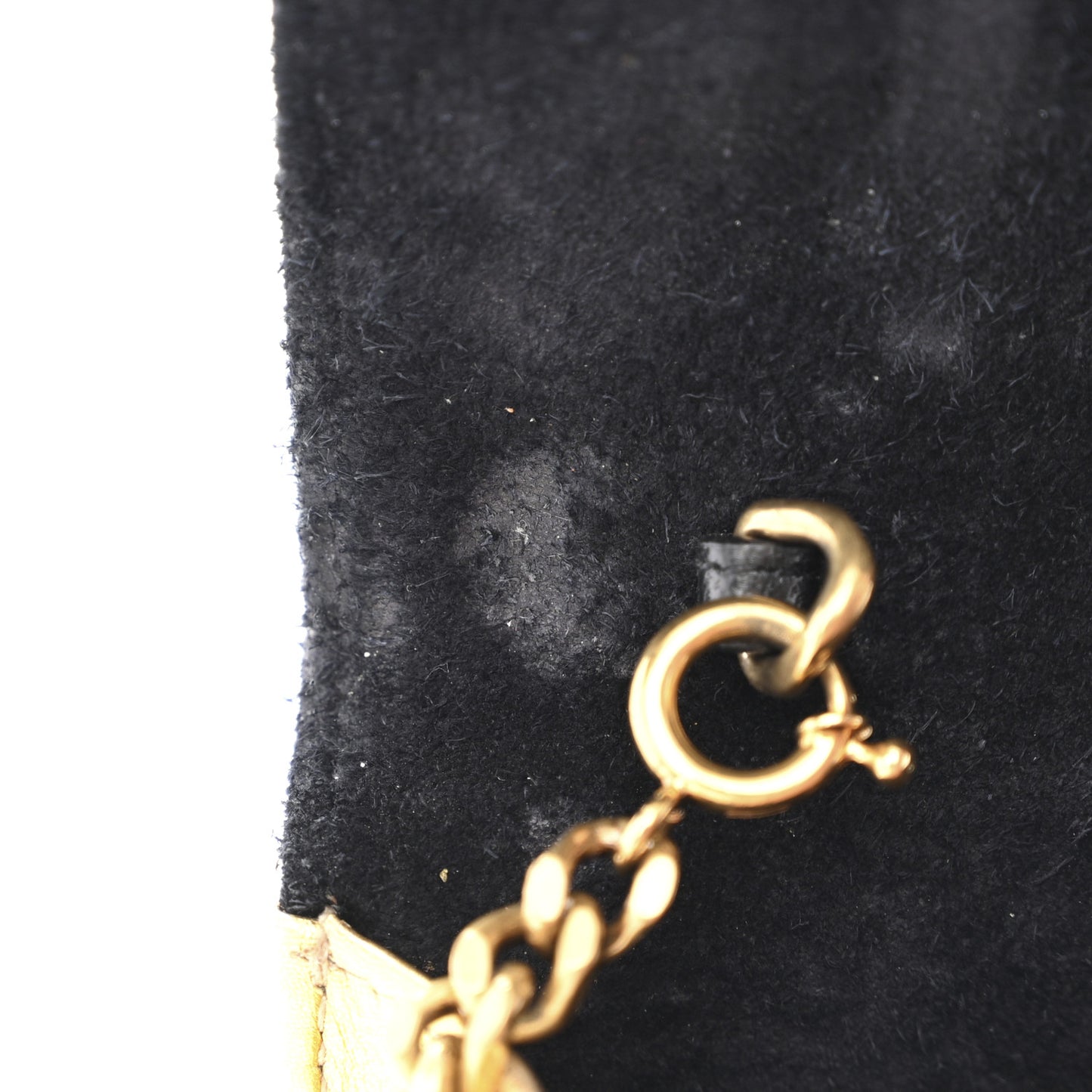 Metallic Calfskin Matelasse Chevron Monogram Envelope Chain Wallet Antic Gold