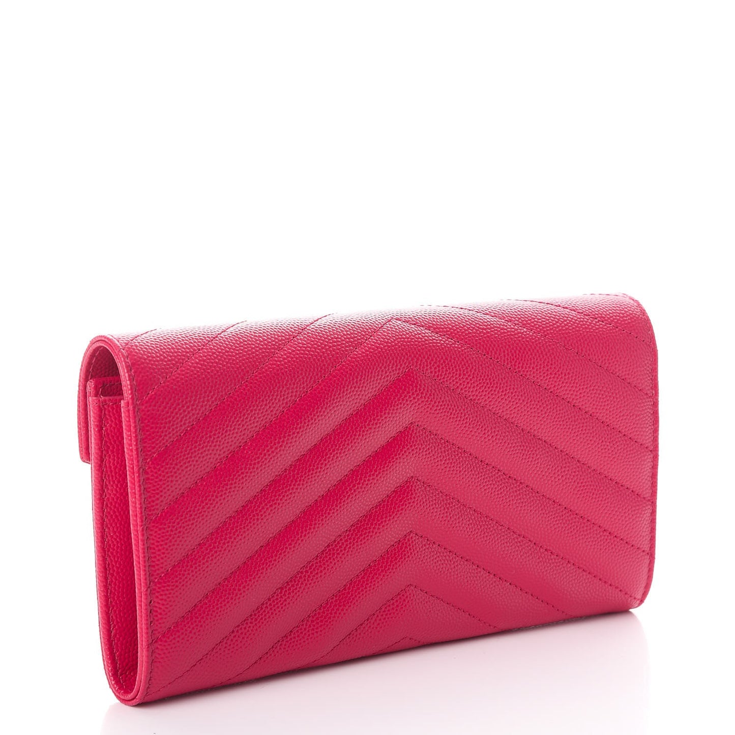 Grain De Poudre Matelasse Chevron Monogram Wallet Bubblegum