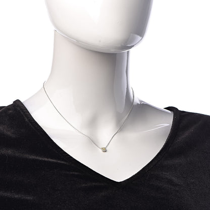 Tiffany Platinum 18K Yellow Gold Fancy Intense Yellow Diamond .34ct Mini Soleste Pendant Necklace 2 of 6