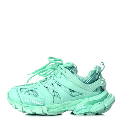 Balenciaga Rubber Mesh Fabric Monocolor Recycled Sole Womens Track Sneakers 35 Mint 1 of 10