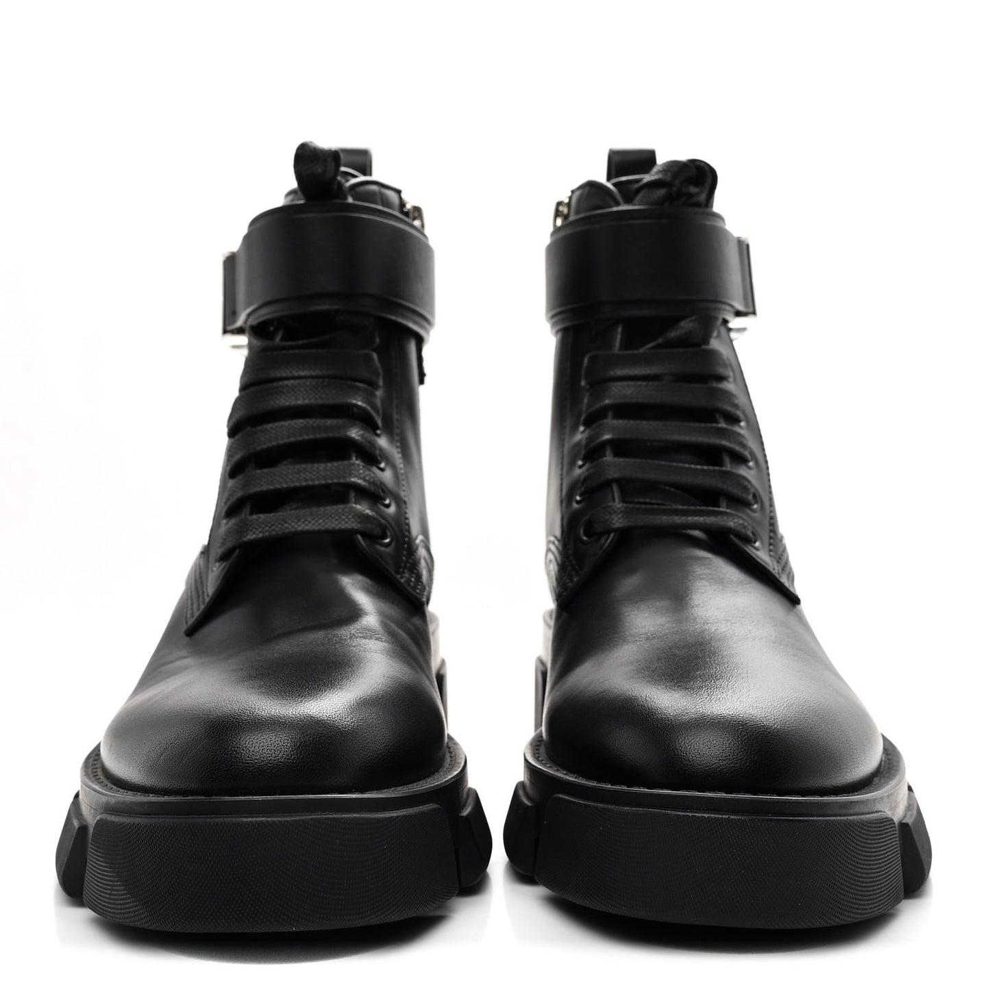 Calfskin Combat Boots 36 Black